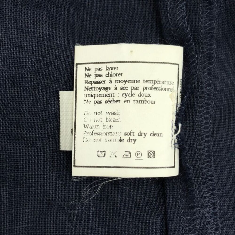 Chanel - Coco Mark Button Linen Gathered Oversize… - image 8